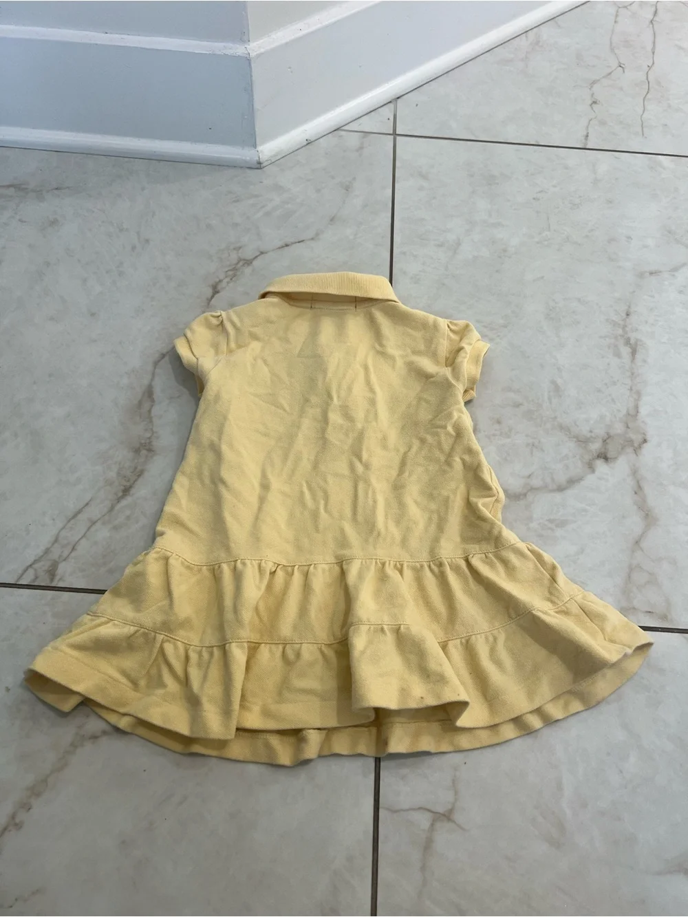 Ralph Lauren Yellow Cotton Polo Dress Size 18 Months
